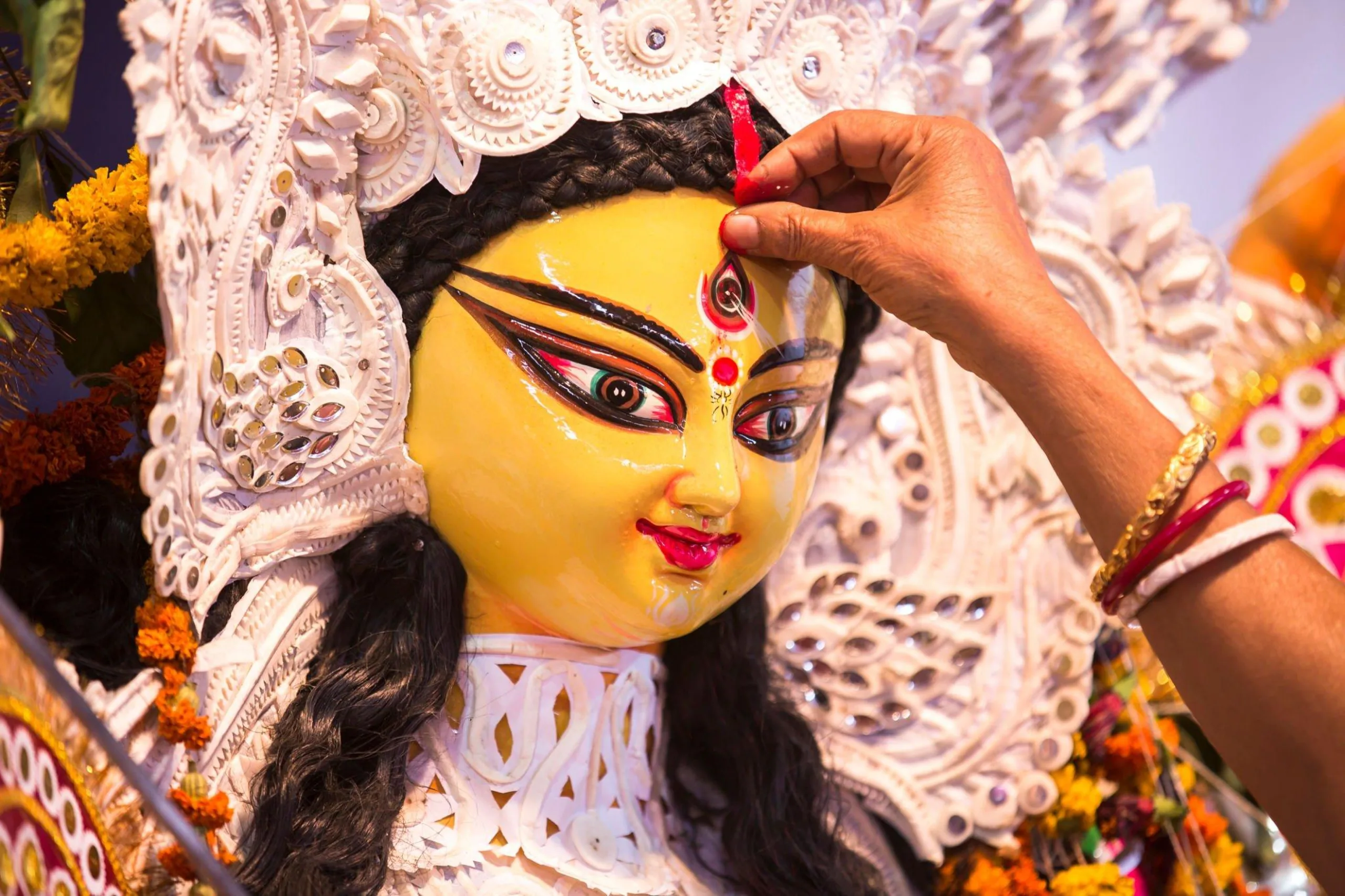 Goddess Durga during Durga Puja festival scaled