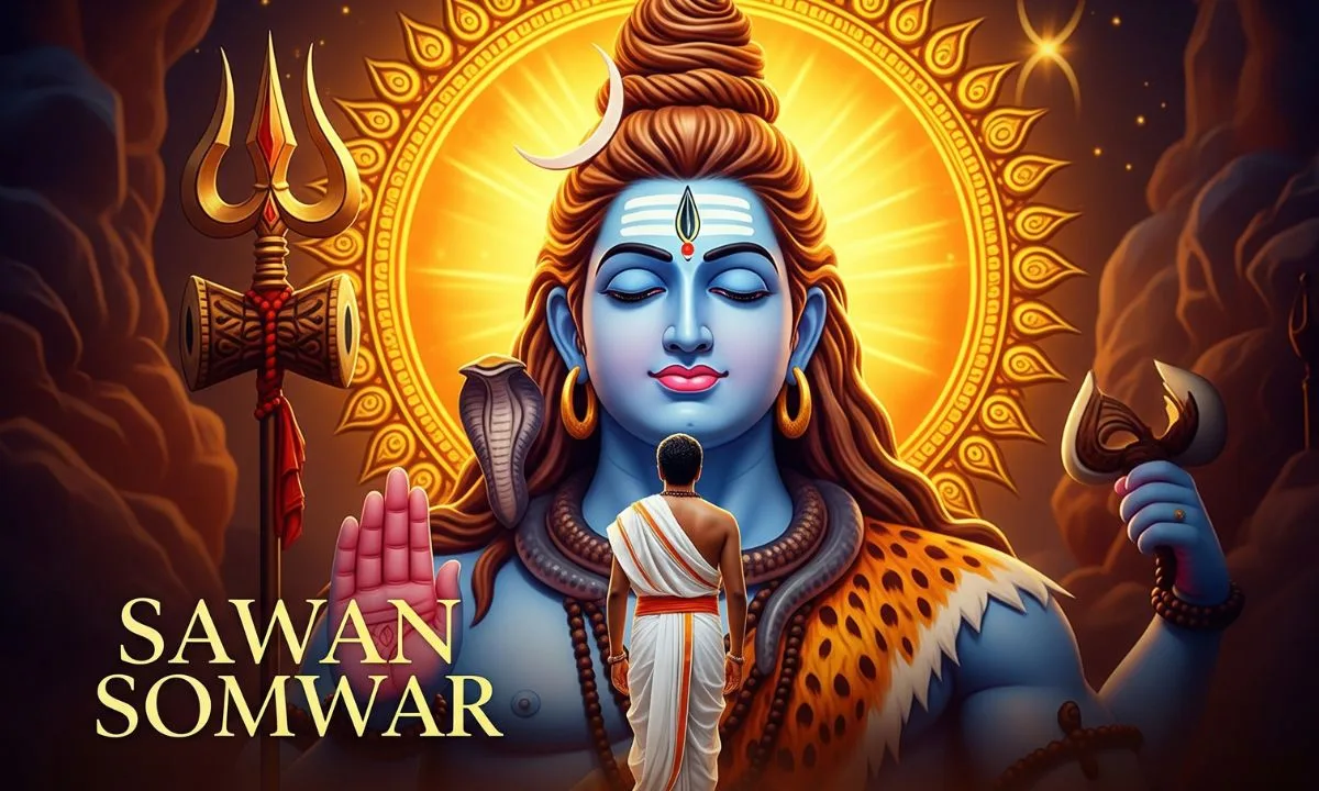 One gets benefit by wearing white clothes and offering water and milk on Shivling every Sawan Monday