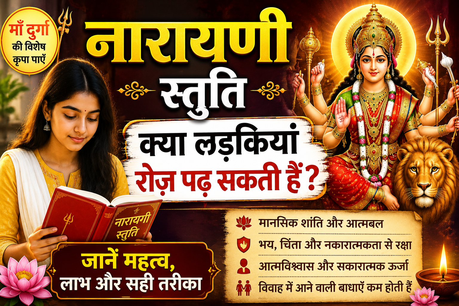 क्या लड़कियाँ रोज़ नारायणी स्तुति पढ़ सकती हैं?
